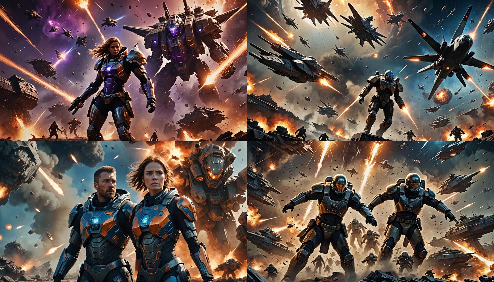 Intense Space Battle: Human Fleet vs Galactic Empire