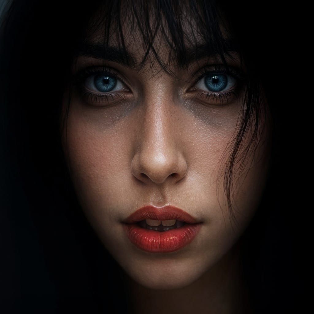 Hyperrealistic Portrait of a Mediterranean Woman