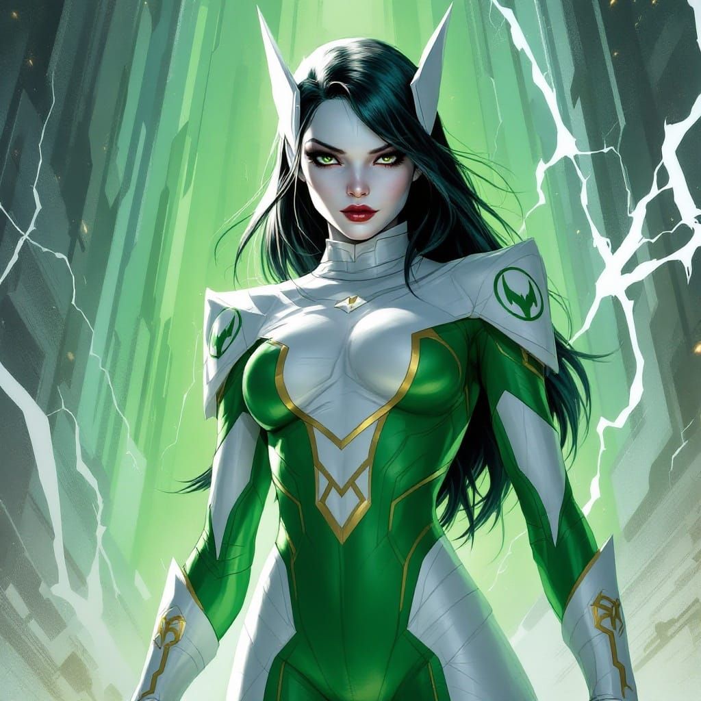 Ethereal White Martian Heroine