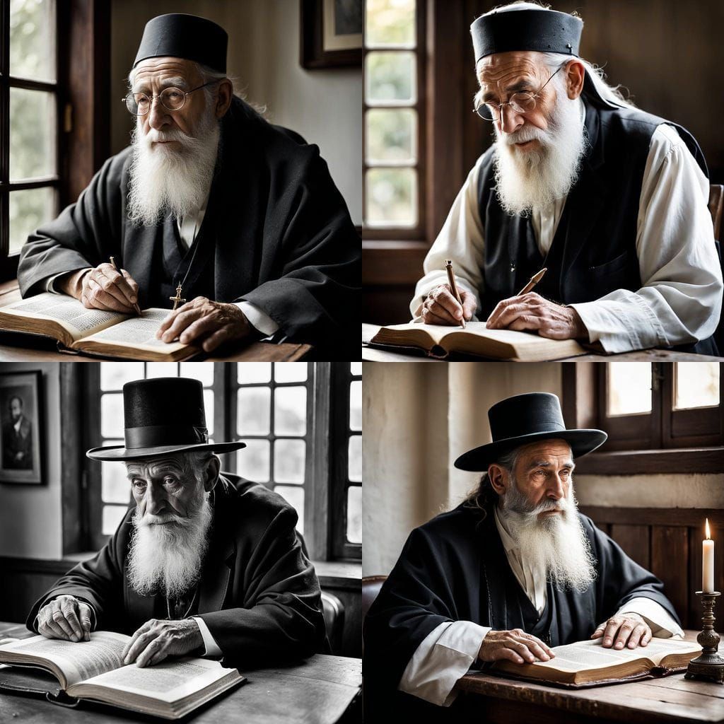 Rabbi Contemplates Torah with Unlikely Companion