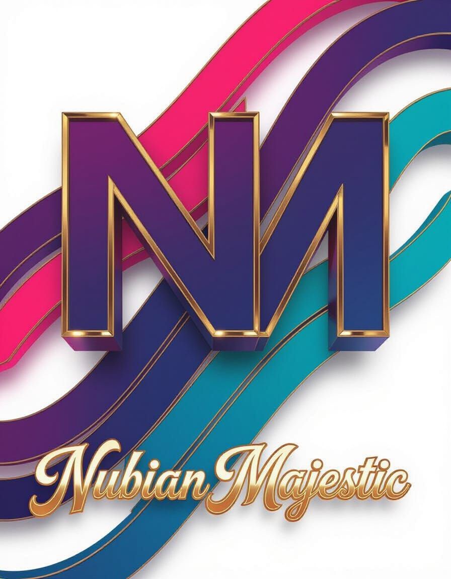 Vibrant 3D Letters NM in a Modern Aesthetic