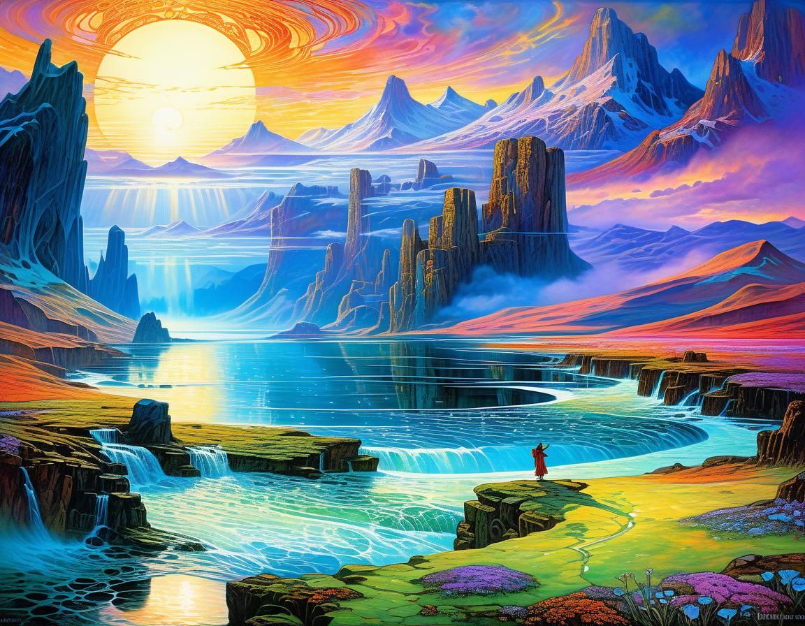 Hyper Fantasy Landscape in Classical Style