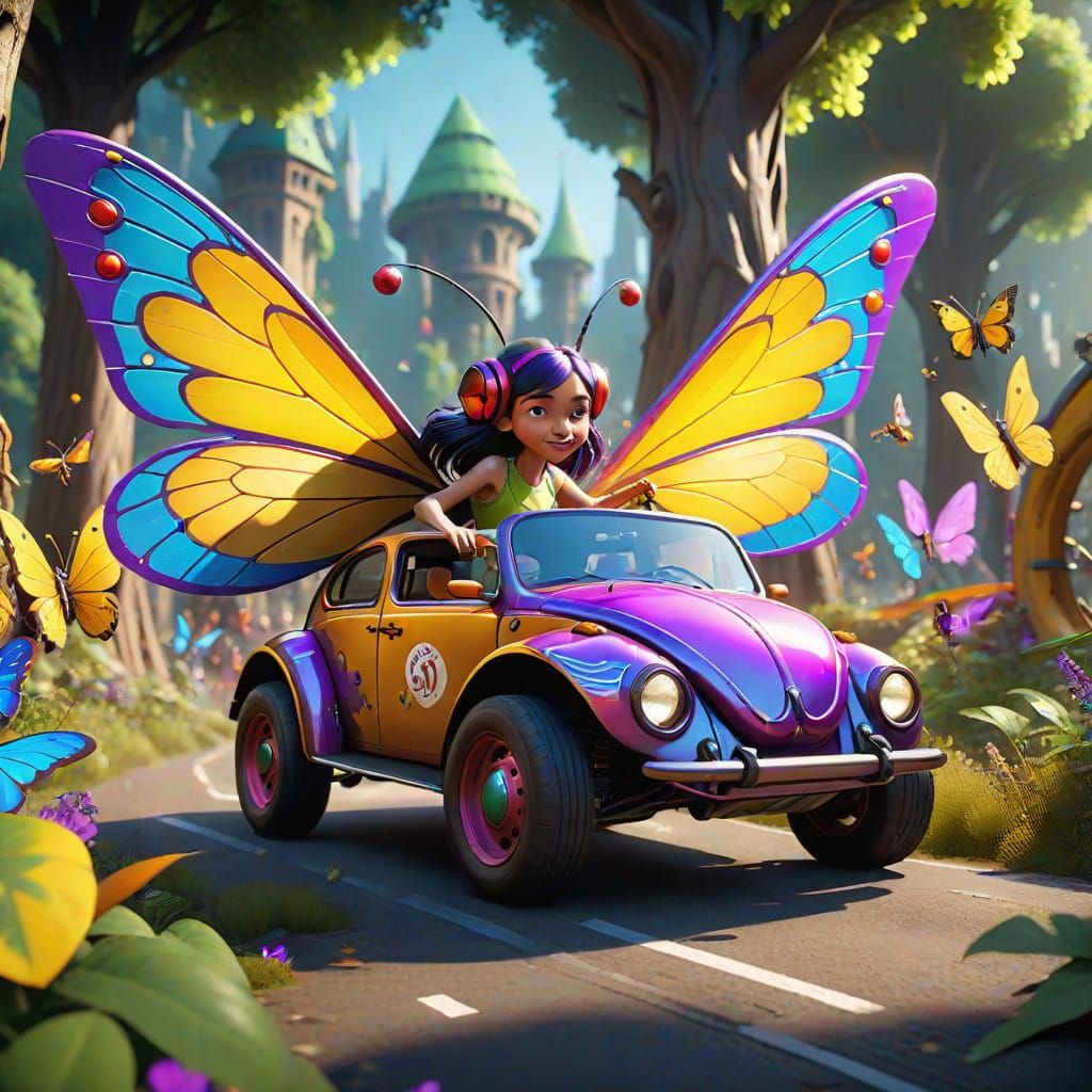 Bug-Sized Fairies in Thrilling Meadow Racing Competition