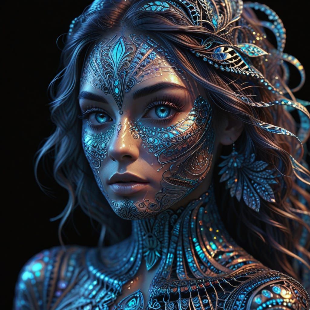 Stunning Holographic Zentangle Lace Edition