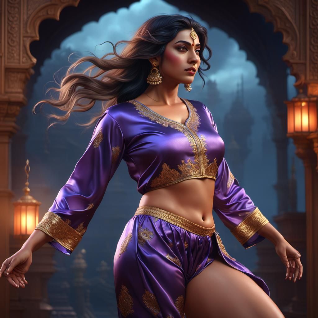 Curvy Indian Beauty in Dark Fantasy Concept Art
