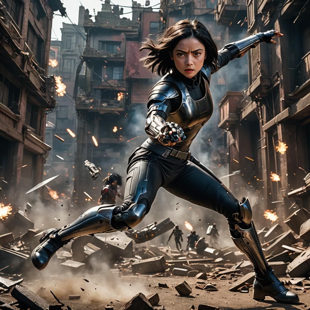 Alita: Battle Angel - Intense Futuristic Battle Scene