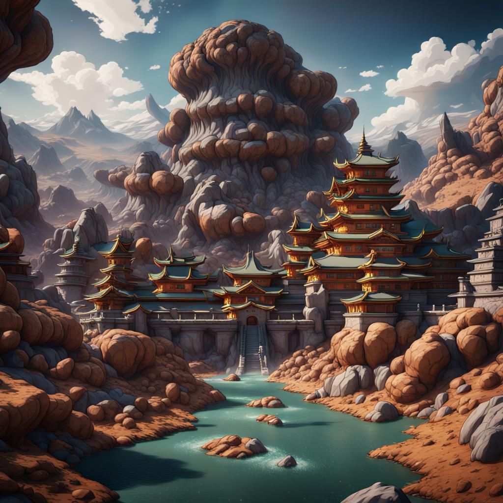 Detailed Dragon Ball Z Matte Painting in 8K