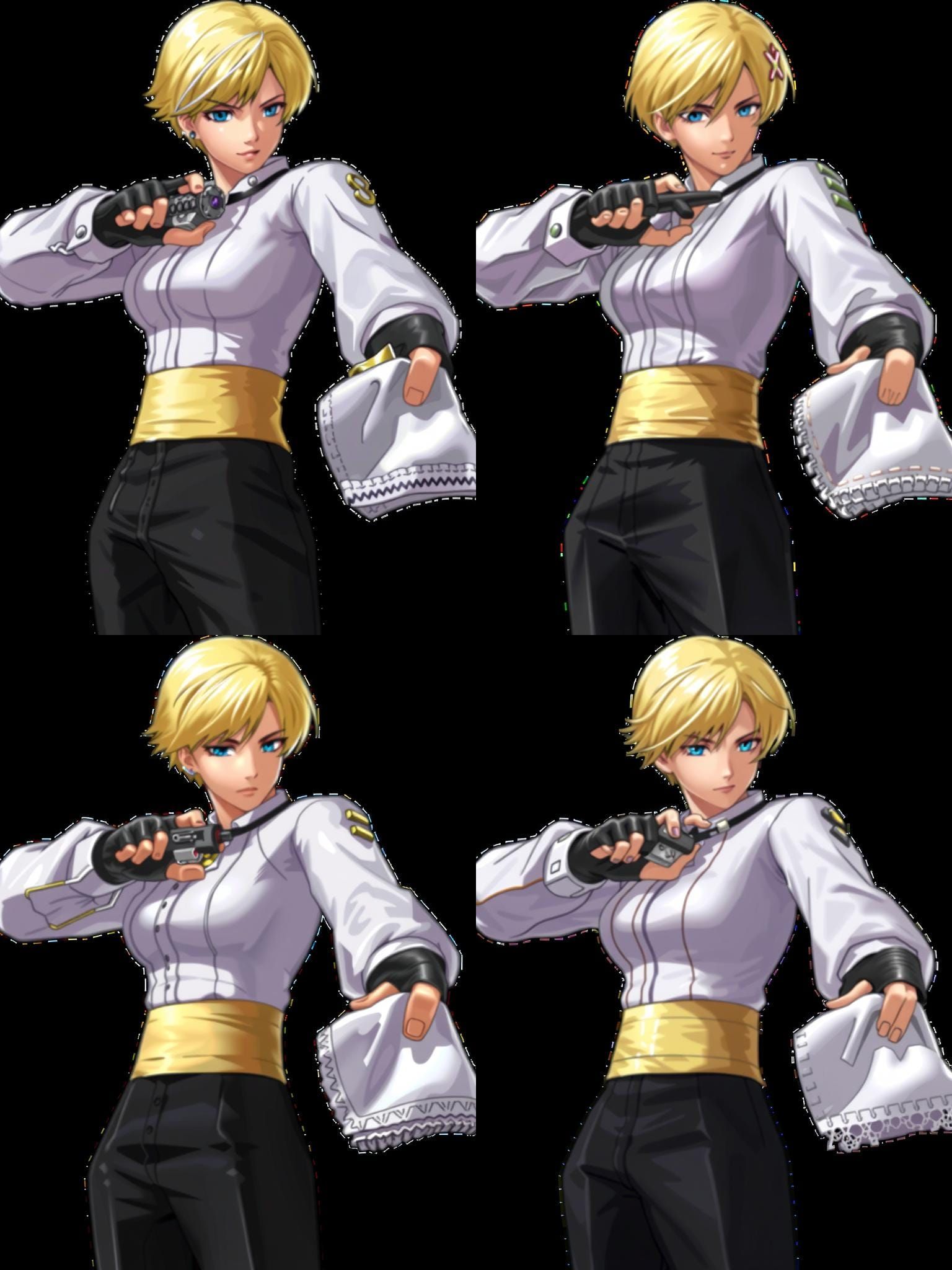 Anime Woman with Glowing Weapon in Futuristic Suit