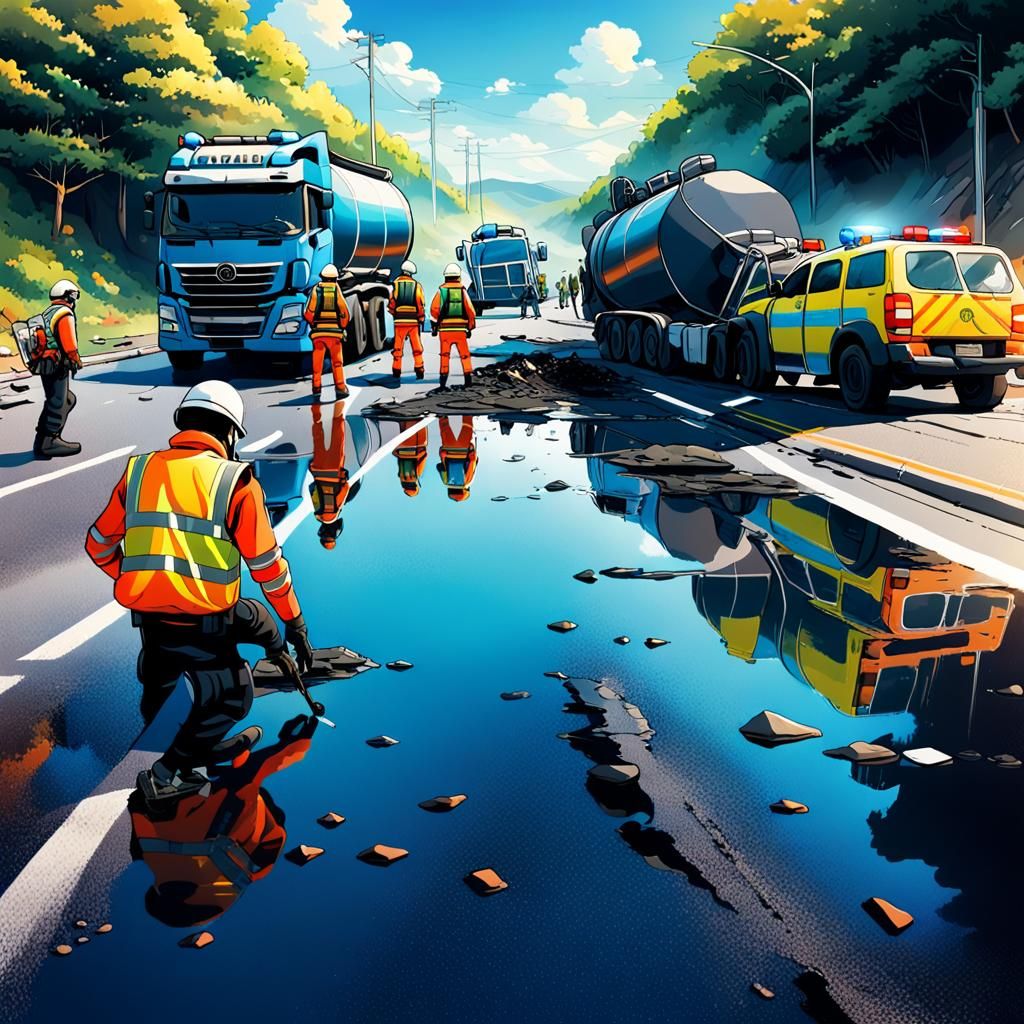 Geologists Respond to Tanker Spill in Anime Style