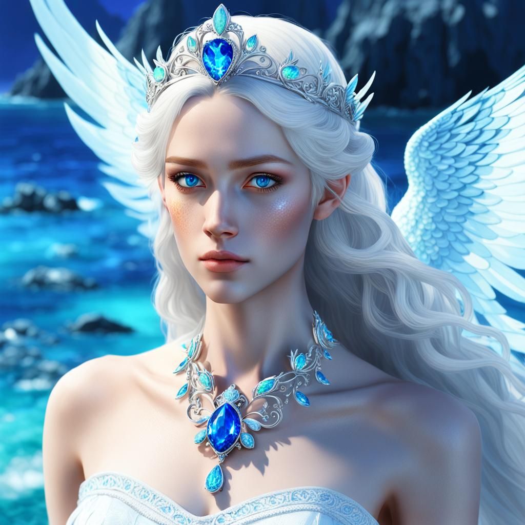 Sapphire and Opal Angel in Atlantean Waters