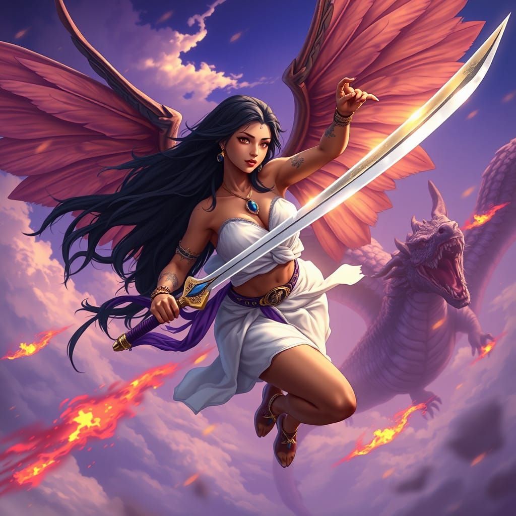 Dark Fantasy Queen Ishtar Soars Through Epic Anime Battle Ag...