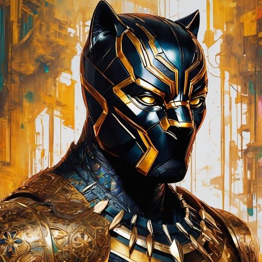 Steampunk Black Panther: Mechanical Marvel
