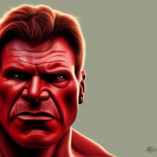 Red Hulk: Harrison Ford as Angry Superhero