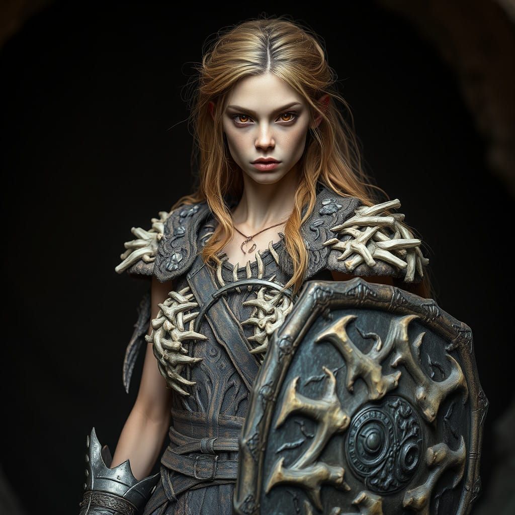 Ethereal Goddess of Autumn in Ancient Druidic Attire