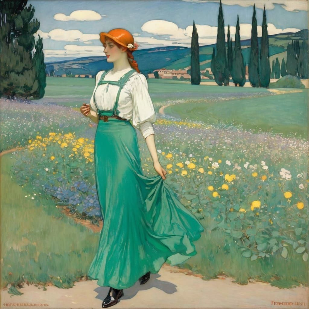 AI Art Inspired by Hodler, Harrison, and Jones Styles