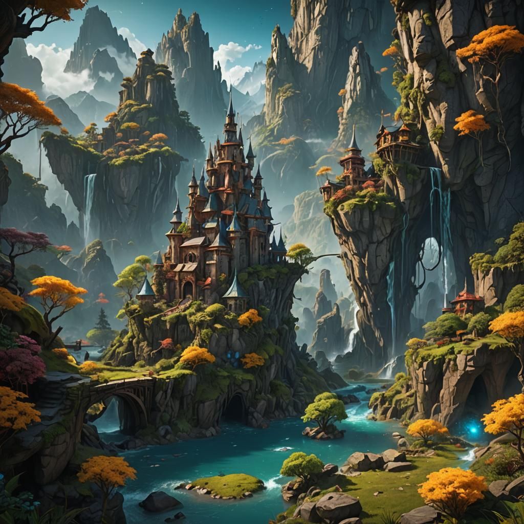 Fantastical Beauty of Nature in Detailed Matte Painting