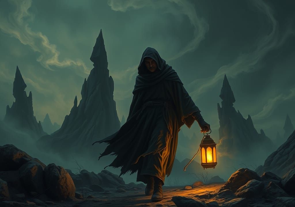 Twilight Wanderer in Desolate Realm