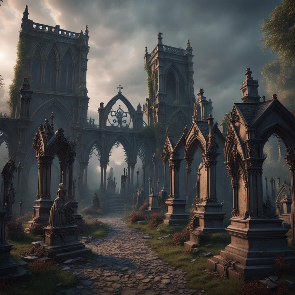 18th Century Gothic Cemetery Art