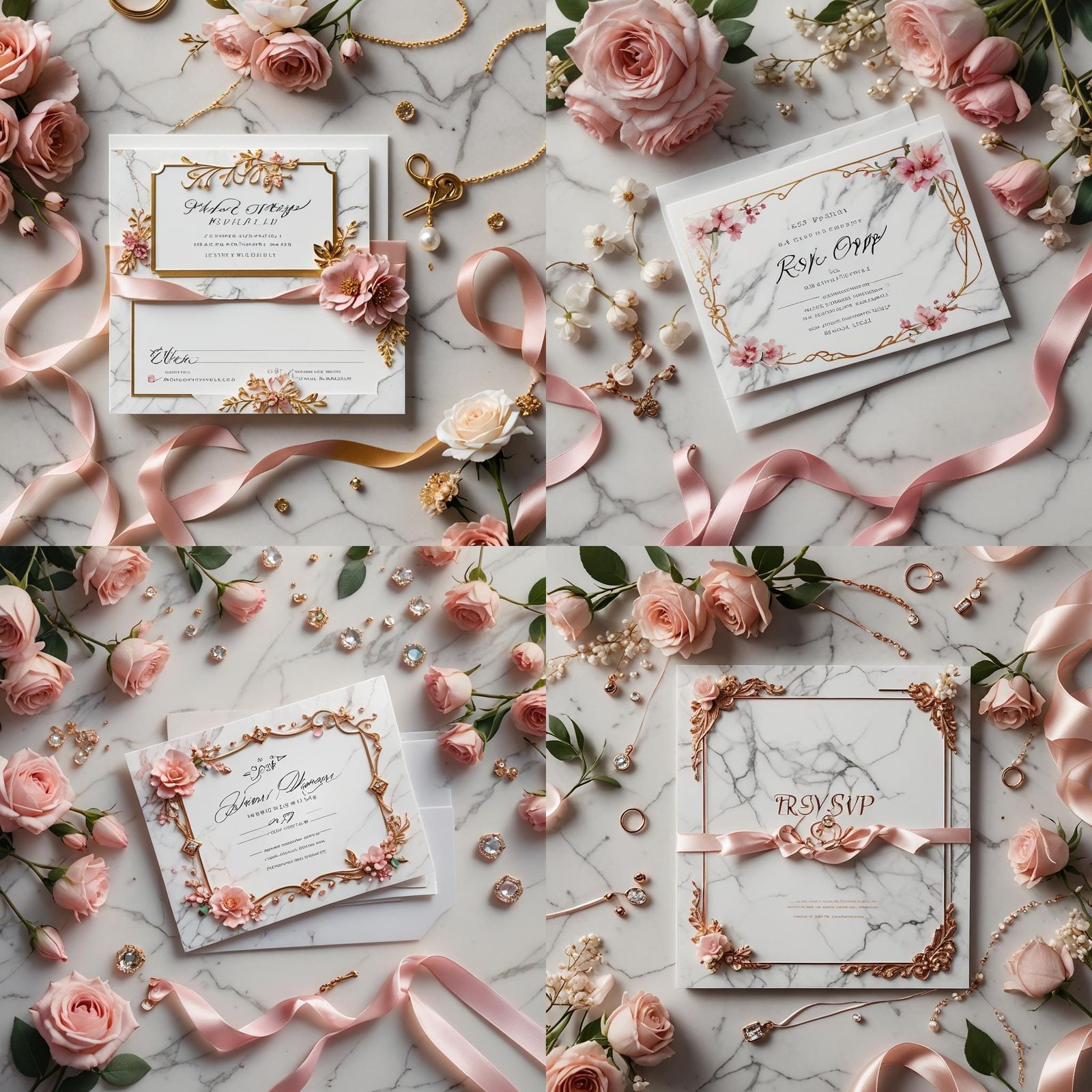 Elegant Wedding RSVP Card Still Life