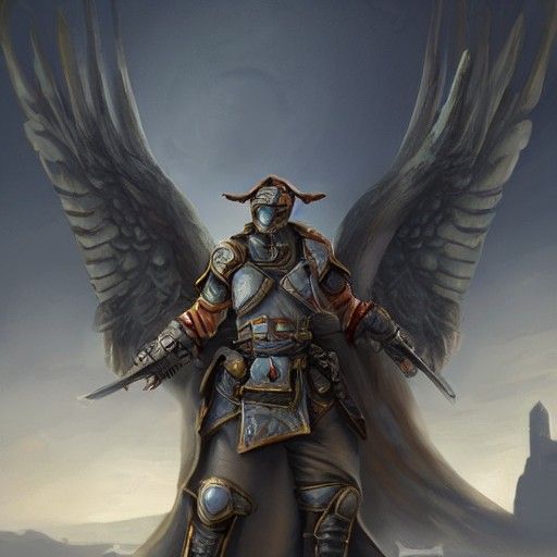 Aasimar Combat Medic in Detailed Matte Style