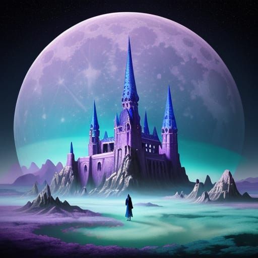 Dreamlike Surrealism: Two Moons Light Up Fantasy World