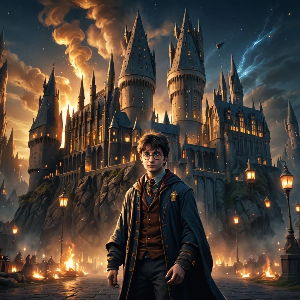 Harry Potter at Hogwarts: Epic Fantasy Concept Art