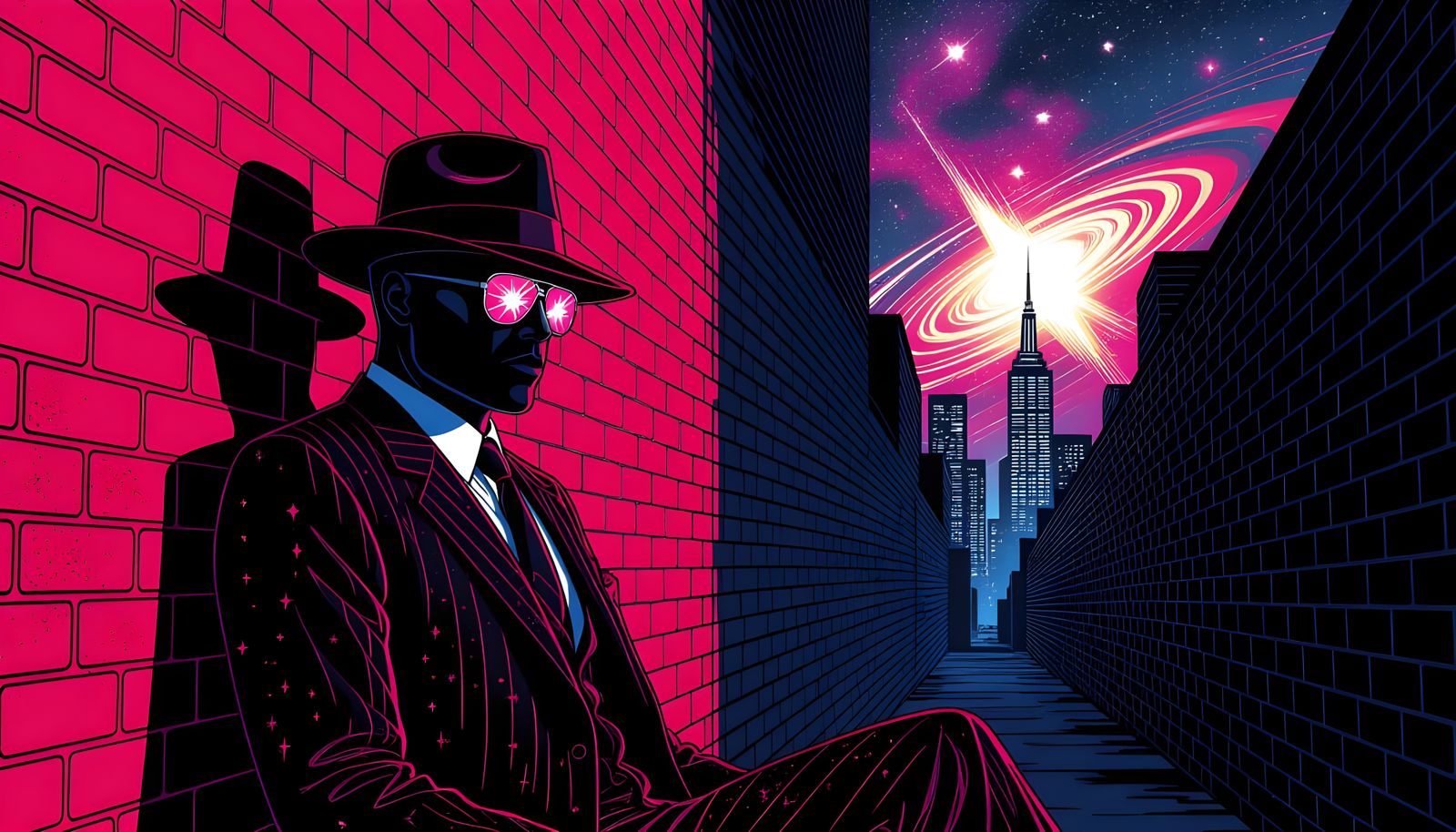 Cybergeddon: Noir Detective in Cosmic Cityscape