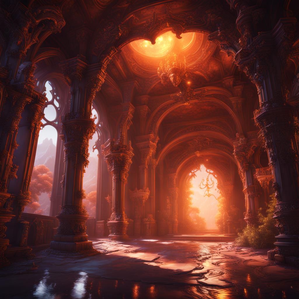 Fantastical Glowing Concept Art in Deep Color