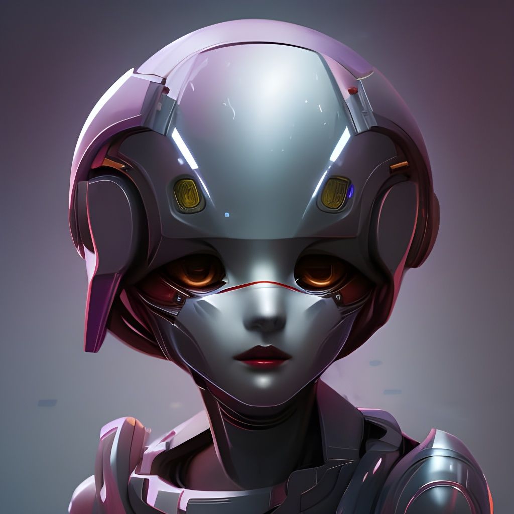 Hyperdetailed Chibi Robot Portrait in 8K