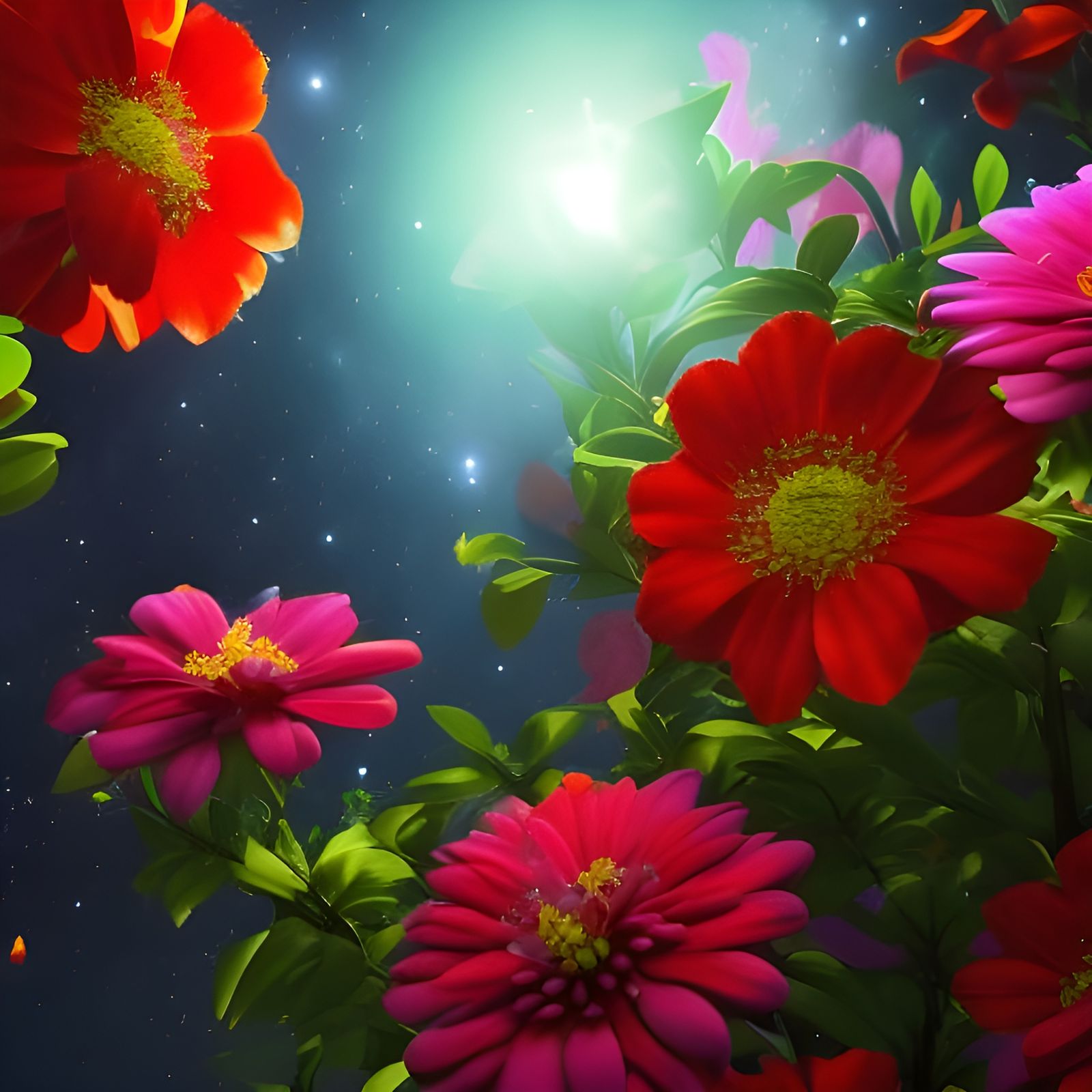 Hyperdetailed Flower Galaxy: Trending on Artstation