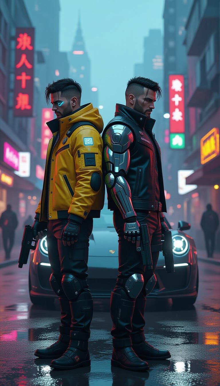 Cyberpunk Cityscape with David Martinez and Johnny Silverhan...