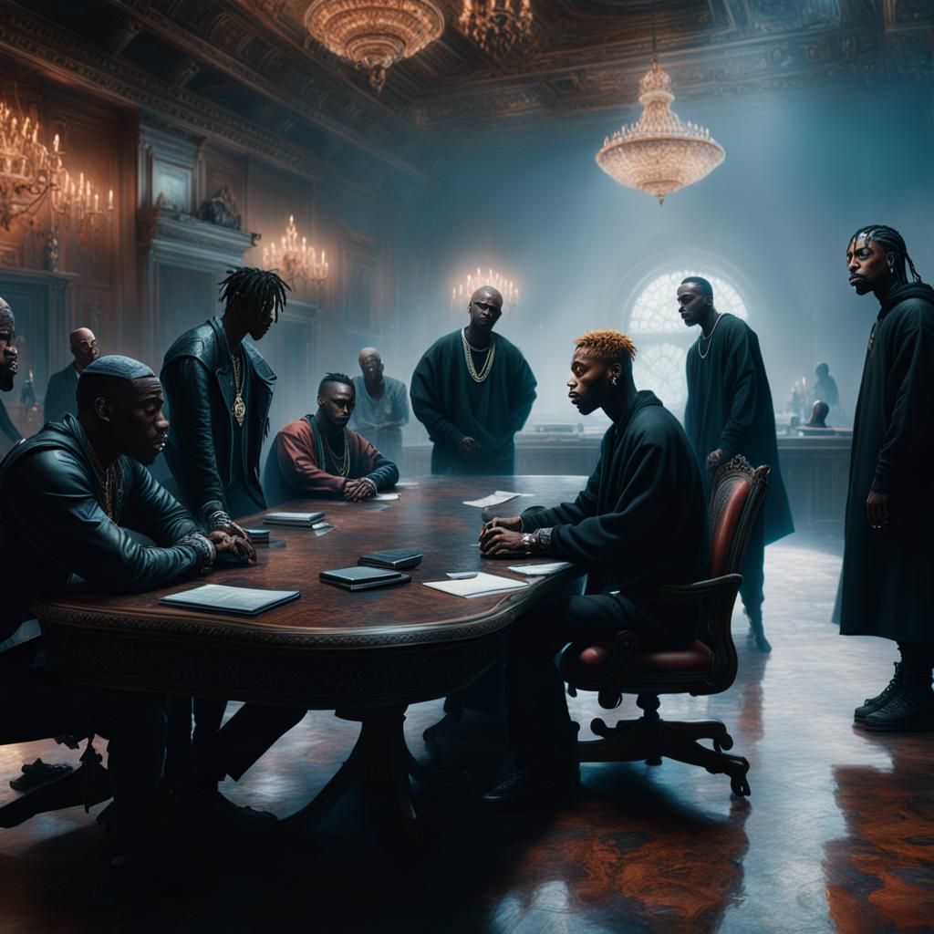 Rappers Meeting in Afterlife: Digital Matte Painting