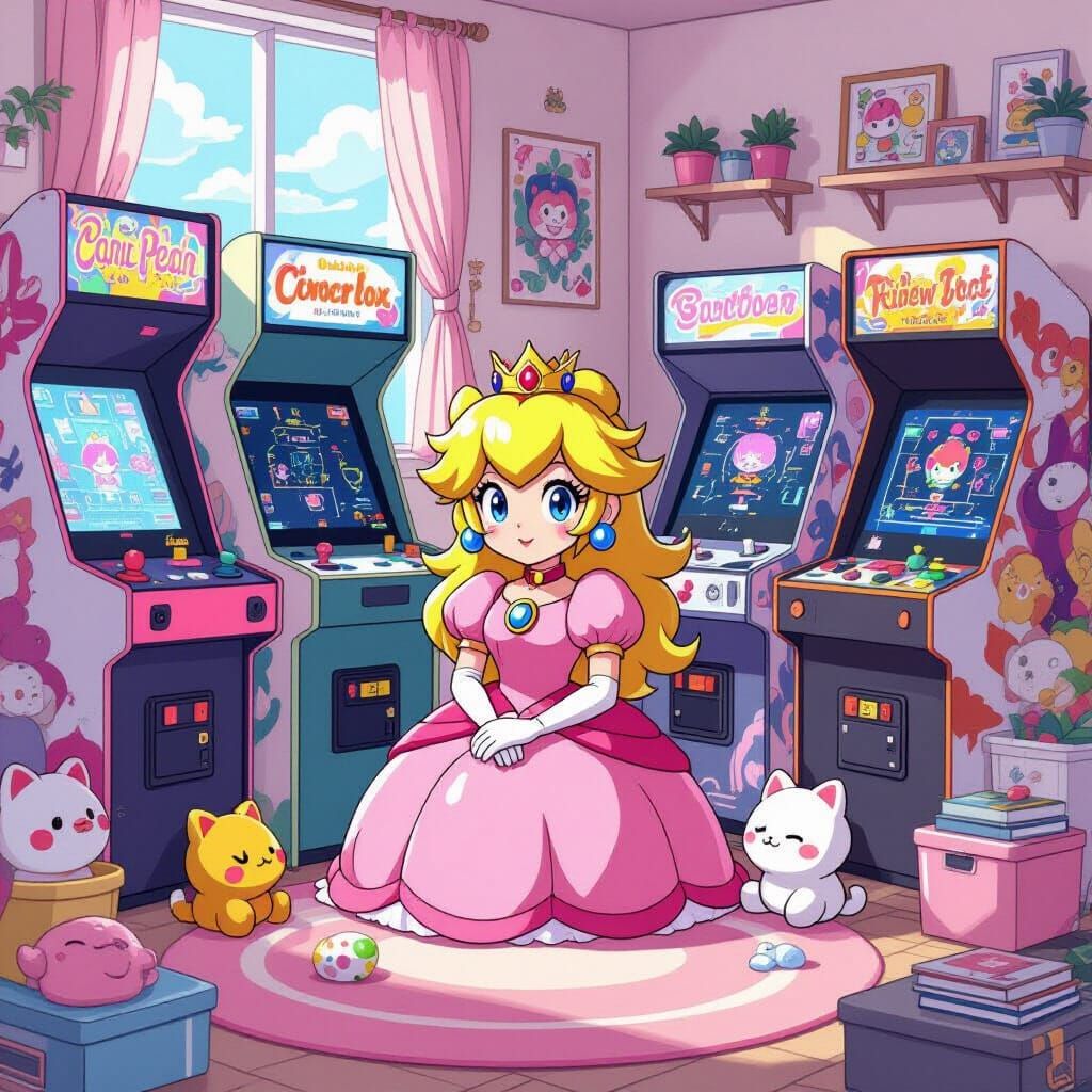 Princess Peach Lofi Bedroom Pop Album Art