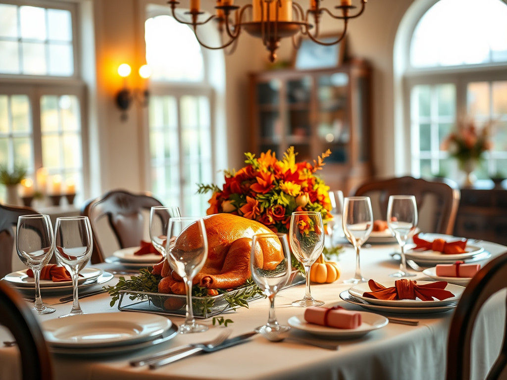 Elegant Thanksgiving Dinner in Natural Light