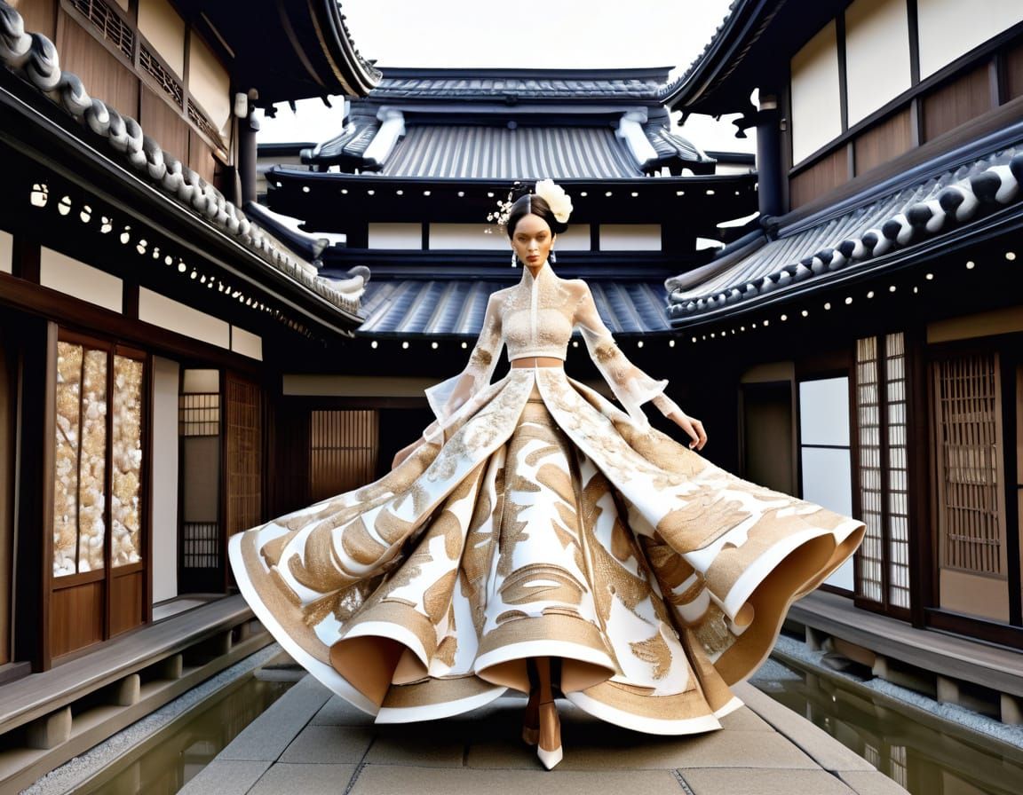 Intricate Labyrinthine Architecture with Fractal Curves