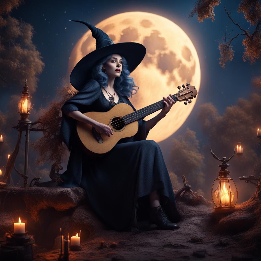 Witches' Moon Song: Detailed Matte Painting