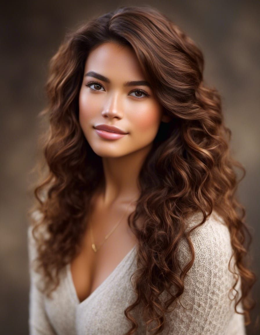 Detailed Portrait of a Japanese Woman in Winter