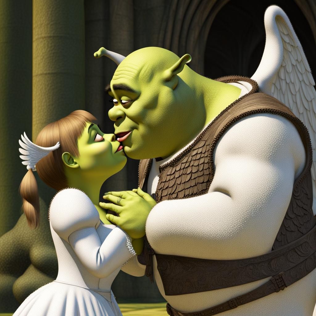 Shrek and Angel Dust: An Unlikely Kiss