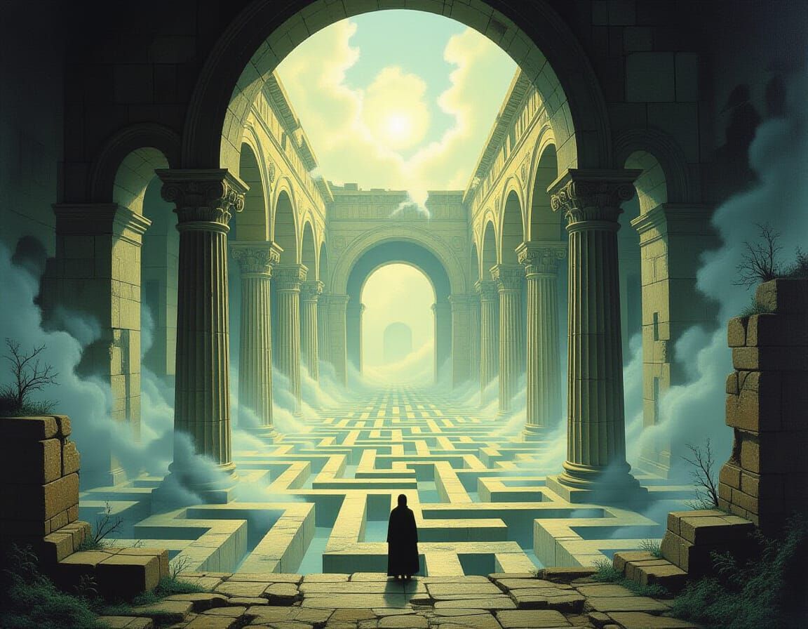 Metaphysical Labyrinths in De Chirico Style