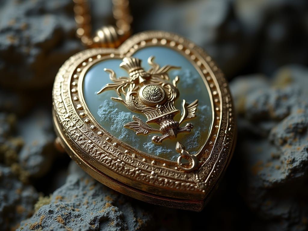 Unique Purity Growth Detail Satire Empire Locket Intricately Carved Gelwave