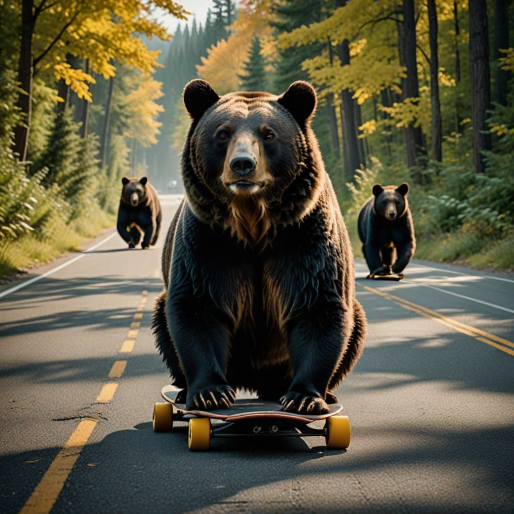 Wildlife Meets Urban Chaos in Cinematic Film Still