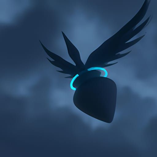 Luminous Spinning Top Soars into Dark Night Sky