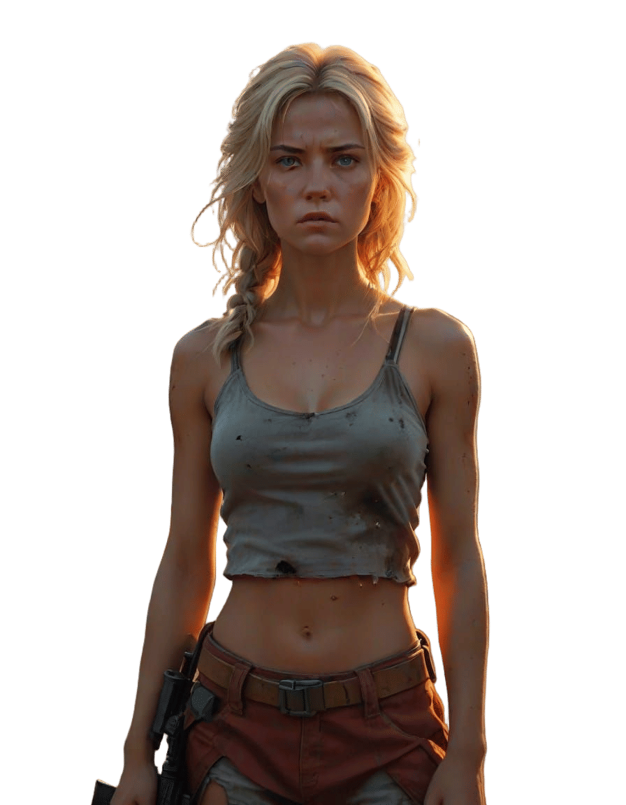 Elegant Sniper Woman in Cinematic Hyperrealistic Portrait