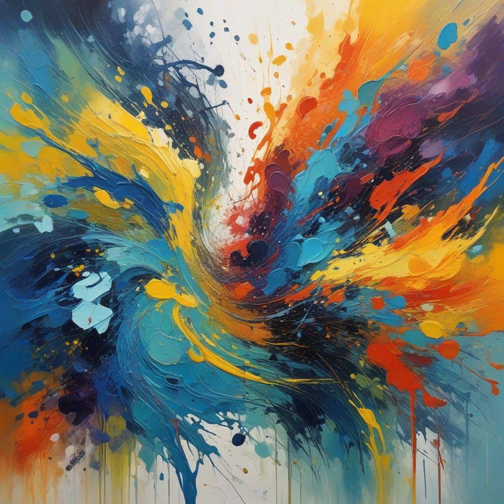 Vibrant Embrace in Swirling Chaos