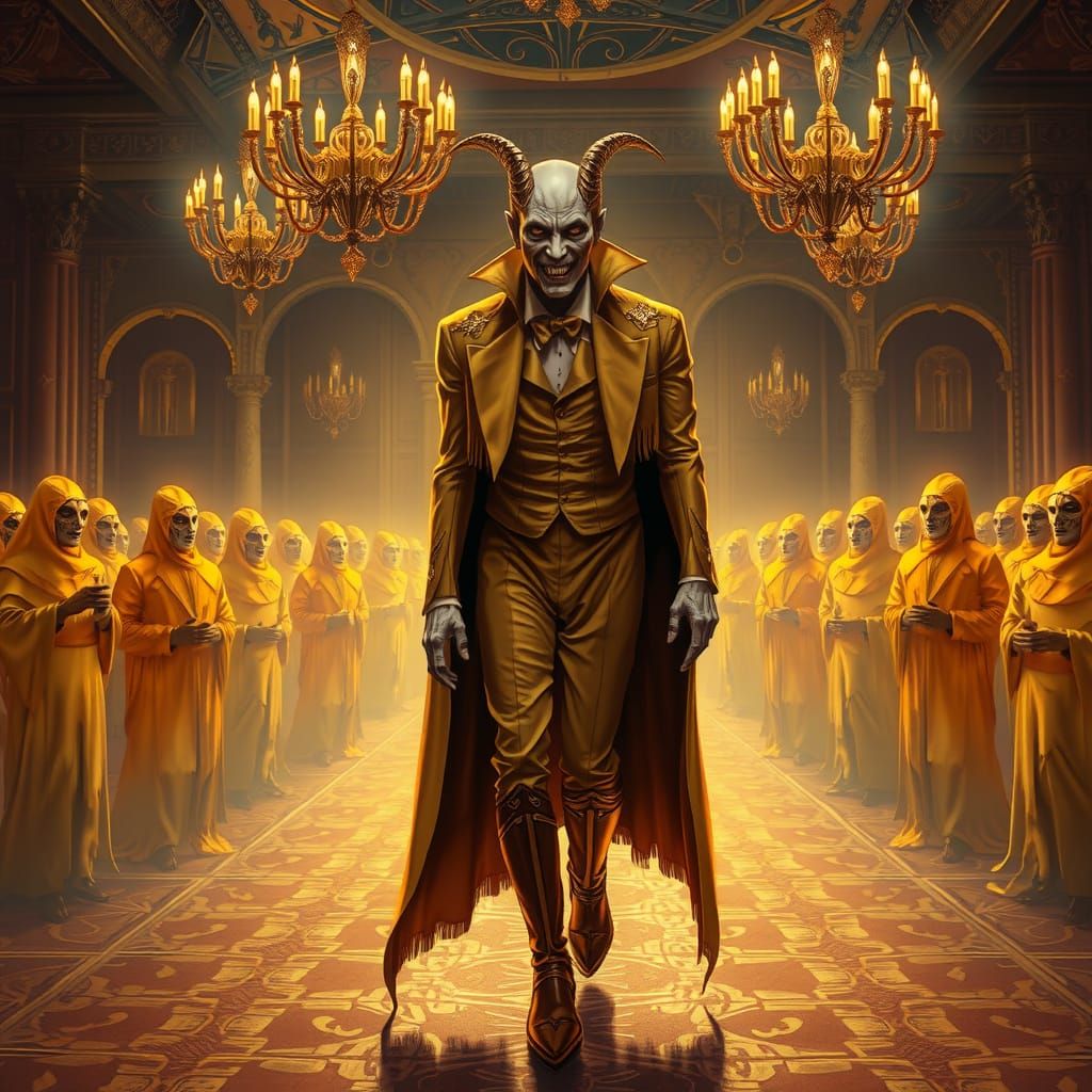 Vampire Count Enters Opulent Golden Ballroom