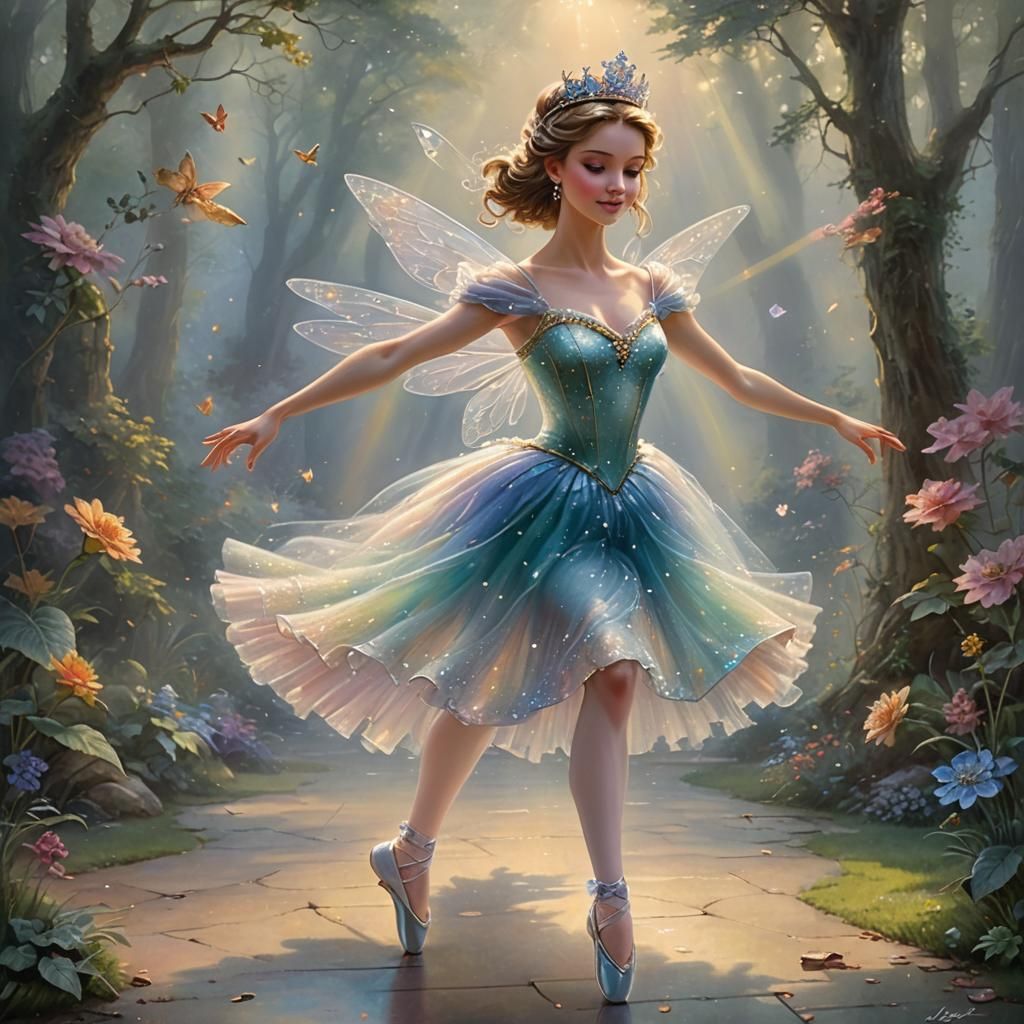 Fairy Ballerina Queen's Ethereal Pirouette: A Hyperdetailed ...