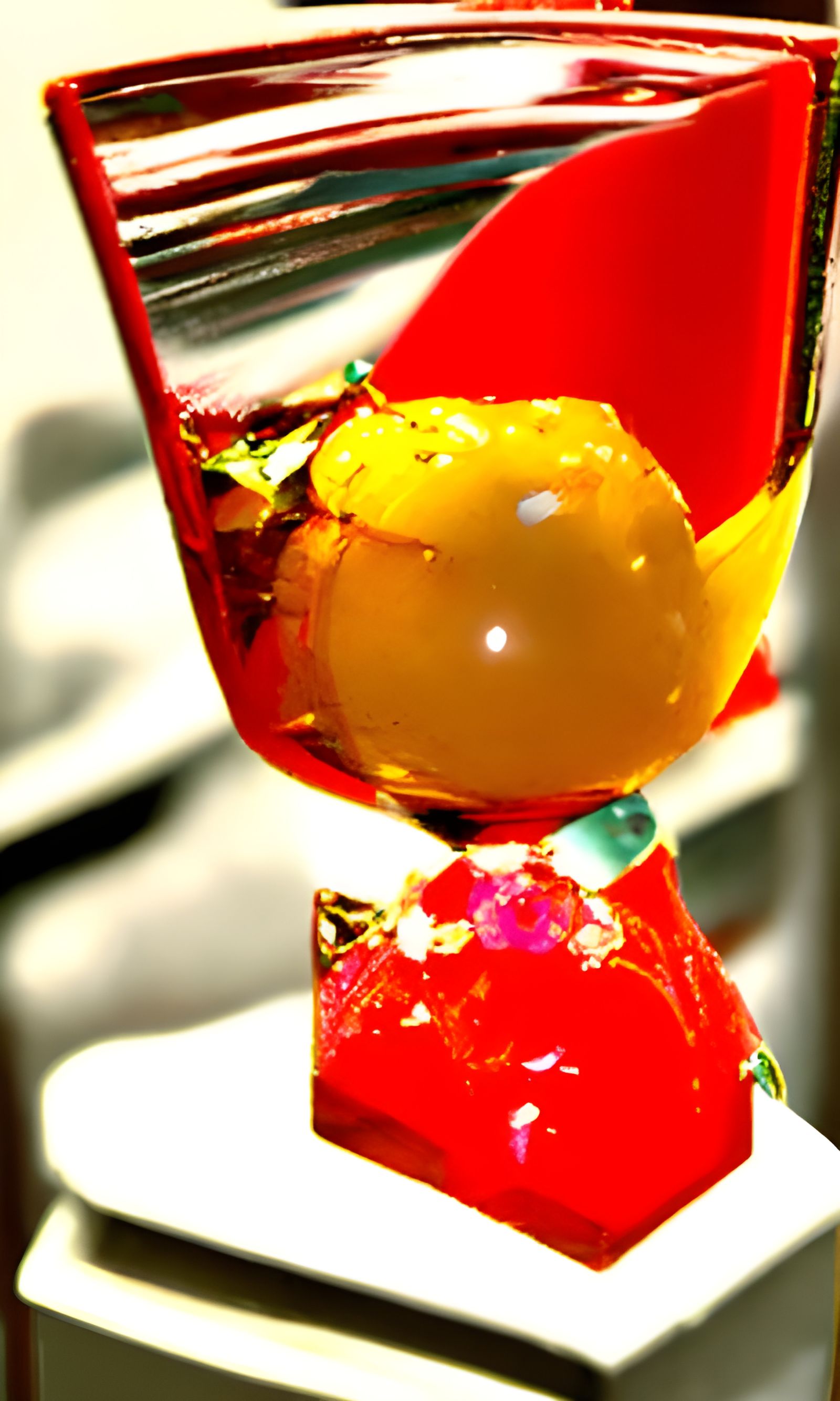 Opulent Crystal Cocktail with Gem Syrup and Diamonds