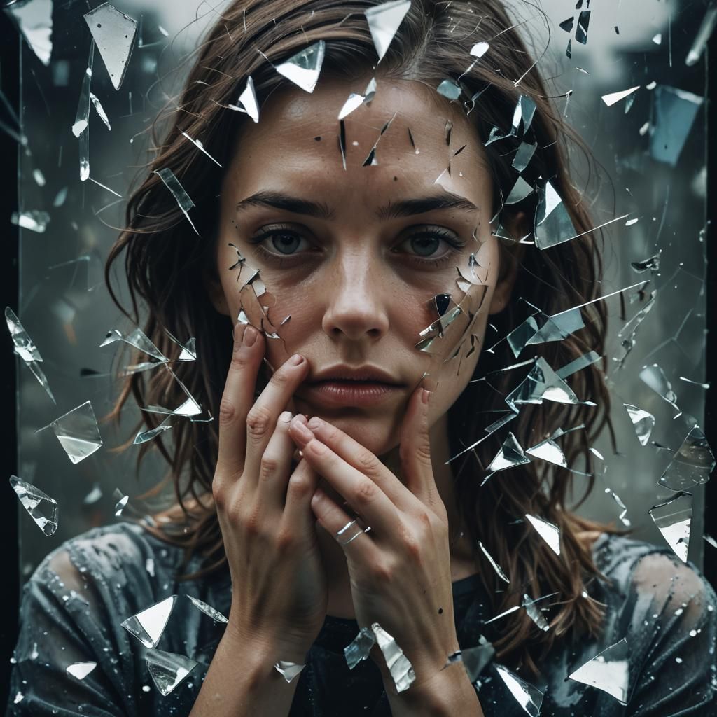 Shattered Reflection: A Surreal Study in Duality