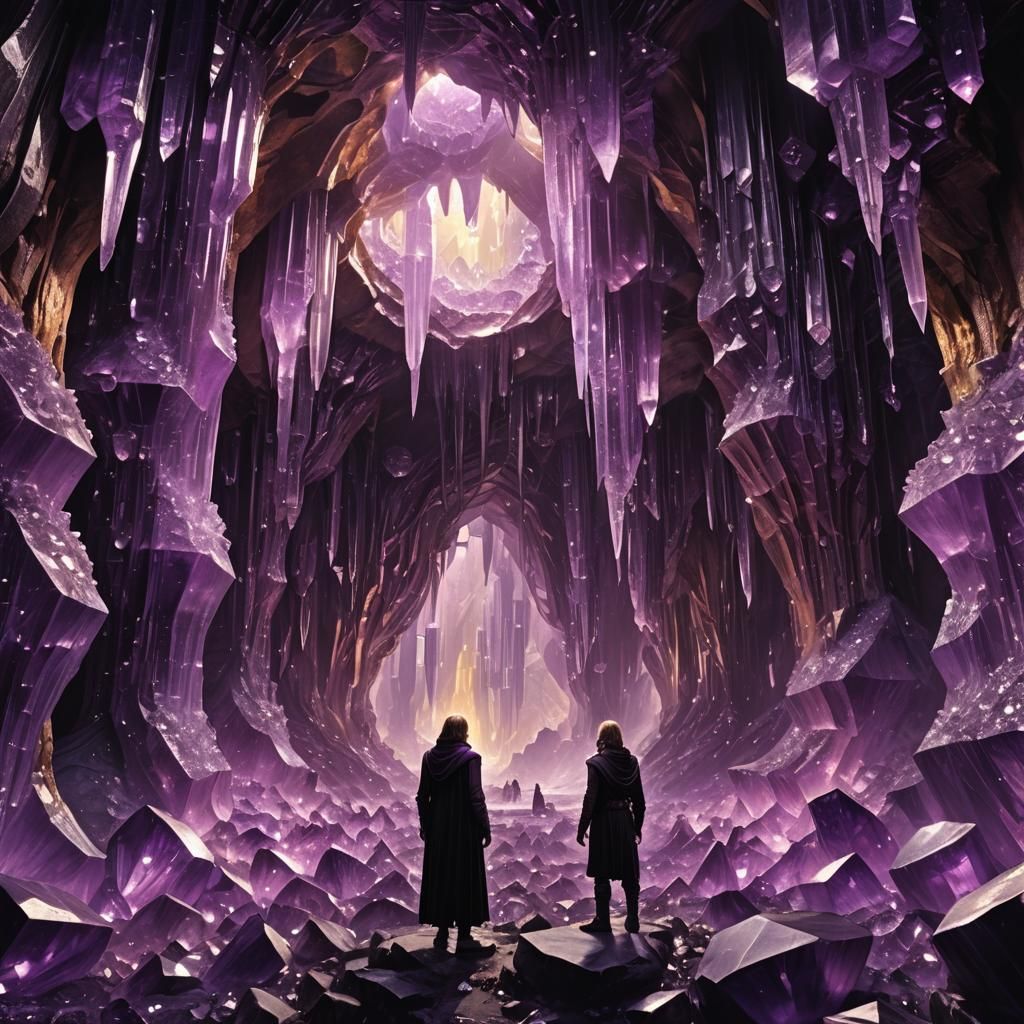 Amethyst Crystal Cave in Middle Earth: Matte Painting