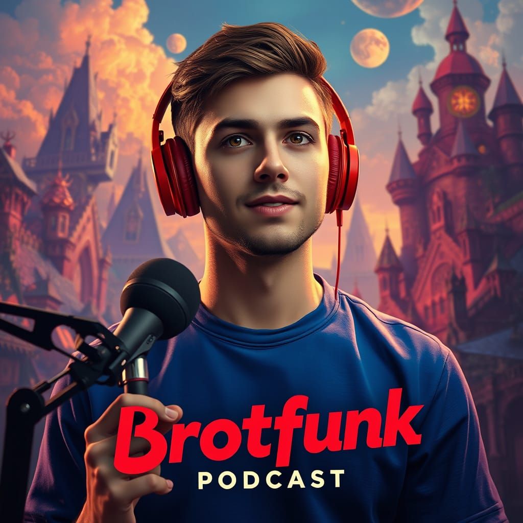 Podcast Host in Fantasy Landscape, Digital Matte Painting